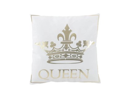 Dekoratív párnahuzat QUEEN pezsgőszínben 1