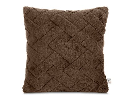 369335 dekoracna obliecka na vankus caro v hnedej farbe