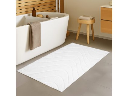 Fürdőszobai szőnyeg Waves 400 fehér