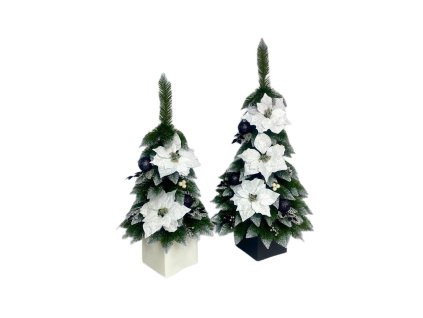 Hegyi lucfenyő fehér cserépben GLAMOUR 100 cm