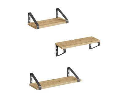 377031 set 3ks nastennych polic dub artisan lws033b88