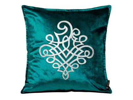 377526 zamatova dekoracna obliecka na vankus royal v tyrkysovej farbe