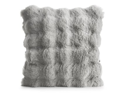 377310 luxusna kozusinova obliecka na vankus lily 45x45cm strieborna