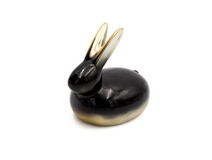 377664 velkonocna figurka zajacika v cierno zlatej farbe