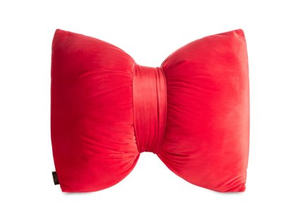 358748 dekoracny zamatovy vankus v tvare masle cerveny