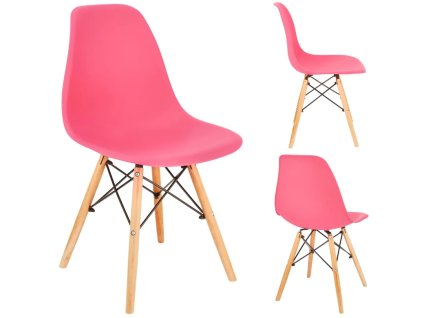 szék EVA skandynawskieplastikowe rozowe JUMI első oldal hátsó