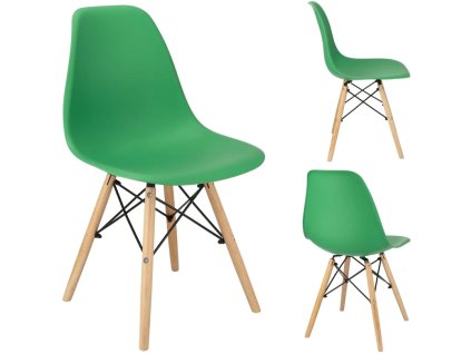 szék EVA skandynawskieplastikowe zielone JUMI első oldal hátul