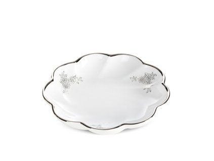 384196 dekoracny tanier elsa 25x5 cm biely