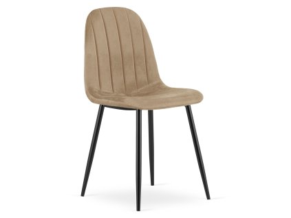 383281 jedalenska stolicka padva zo zamatu hneda s ciernymi nozickami