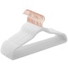 Fehér Bársony vállfák 20 db - CRF026W01