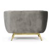 Kárpitozott karosszék arany króm lábakon ECLESIO - szürke