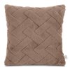 CARO dekoratív párnahuzat sötét bézs színben