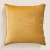 Dekoratív párnahuzat Mademoiselle mustárszínben 40x40