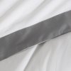 Exkluzív LAURA Ágyneműhuzat - fehér, sötétszürke díszítéssel