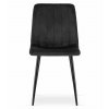 LAVA étkezőszék - fekete, fekete lábakkal