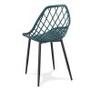 1002246 1 étkezőszék szamár sötét türkiz fekete fém lábakkal