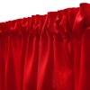 Rövid egyszínű függöny - piros