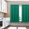 Rövid egyszínű függöny - smaragdzöld