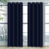 Rövid egyszínű függöny - sötétkék