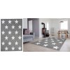 Modern szőnyeg HOME art szürke csillagokkal