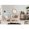 Kerek fa tükör BOHO 36cm