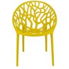 Műanyag dizájn szék ALBERO sárga