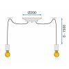 10174 10 retro stropna lampa spider 8