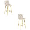 2 db NADO bárszék készlete - bézs / arany lábak