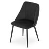 Bársony étkezőszék készlet LATINA - fekete