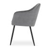 LECCO Bársony étkezőszék készlet - szürke