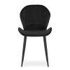 Bársony étkezőszék készlet TERNI - fekete