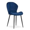 Bársony étkezőszék készlet TERNI - sötétkék
