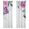 Két dekoratív ISA etamin függöny készlet nyári virágok motívumával