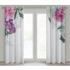 Két dekoratív ISA etamin függöny készlet nyári virágok motívumával