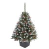 Műkarácsonyfa Luc ILEX szögletes cserépben, sötétszürke betonutánzatban