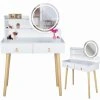 Fésülködő asztal LED-es tükörrel SCANDI