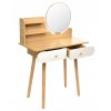 SCANDI fésülködőasztal fehér + világos bükk