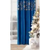 Karácsonyi Bársonyfüggöny ASTRA kék színben