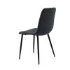 Bársony étkezőszék BELT sötétszürke - fekete lábak