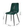 Bársony étkezőszék Öv zöld méretű