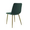 Bársony étkezőszék Öv zöld arany lábak 2