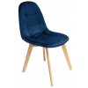 Bársony étkezőszék COLIN sötétkék