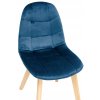 Bársony étkezőszék COLIN sötétkék