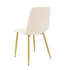 Bársony étkezőszék Karo krém arany lábakkal 2