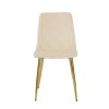 Bársony étkezőszék Karo krém arany lábak króm 1