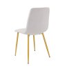 Bársony étkezőszék Karo világosszürke arany lábakkal 2