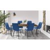 Bársony étkezőszék PIADO kék