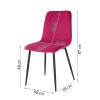 Bársony étkezőszék Wizz ciklámen méretű