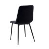 Bársony étkezőszék Wizz fekete 2
