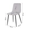 Bársony étkezőszék Wizz világosszürke méretű